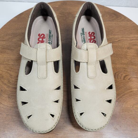 SAS Womens Roamer Shoes 9 Tan Tripad Comfort Leather Slip On Loafer Mocassin - Picture 4 of 12